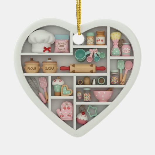 Tiny Shelves: Baker Edition graphic print Baking Keramisch Ornament (Voorkant)