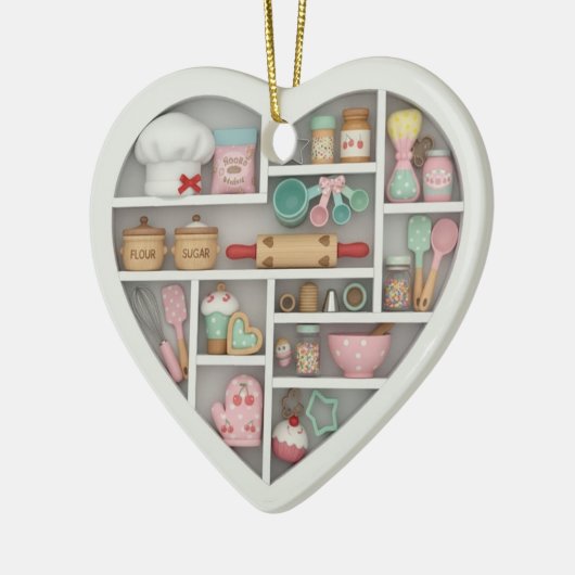 Tiny Shelves: Baker Edition graphic print Baking Keramisch Ornament (Links)