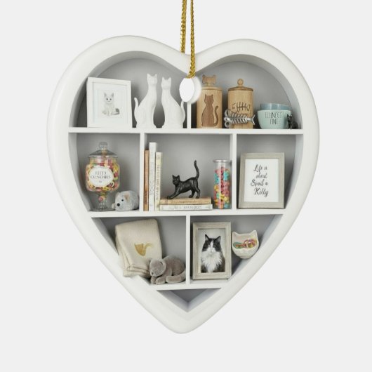 Tiny Shelves  Cat Lover shelf 2D print Cats Keramisch Ornament (Rechts)