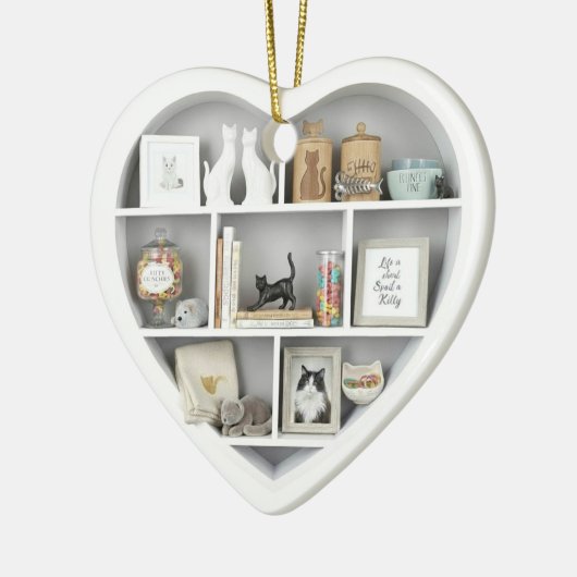 Tiny Shelves Cat Lover shelf 2D print Cats Keramisch Ornament (Links)