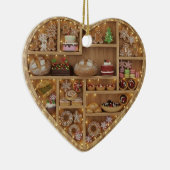Tiny Shelves Christmas Baker Xmas Cookies 2Dprint Keramisch Ornament (Rechts)