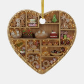 Tiny Shelves Christmas Baker Xmas Cookies 2Dprint Keramisch Ornament (Voorkant)