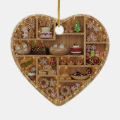Tiny Shelves Christmas Baker Xmas Cookies 2Dprint Keramisch Ornament (Achterkant)