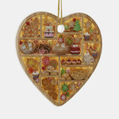 Tiny Shelves Christmas Bakery Baked Treats 2Dprint Keramisch Ornament (Rechts)