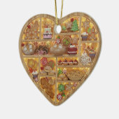 Tiny Shelves Christmas Bakery Baked Treats 2Dprint Keramisch Ornament (Links)