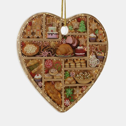 Tiny Shelves: Christmas Food edition 2D print Xmas Keramisch Ornament (Rechts)