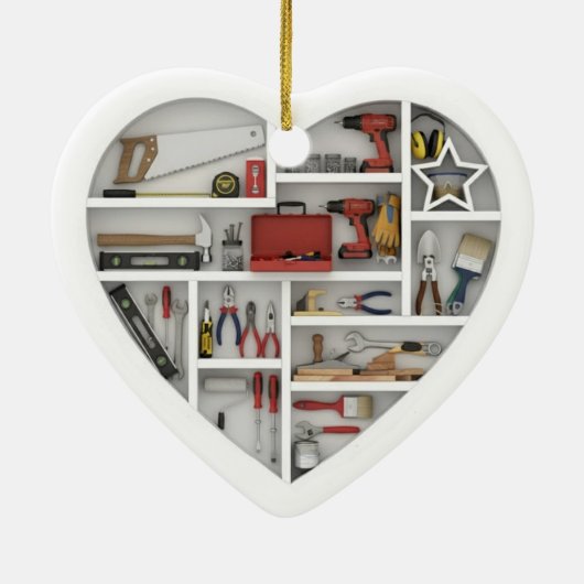 Tiny Shelves: DIY Tools - 2D print Tool Shelf Keramisch Ornament (Achterkant)