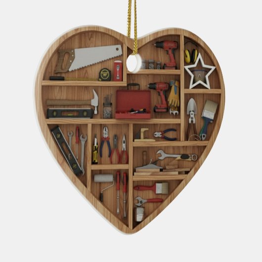 Tiny Shelves: DIY Tools - 2D print Tool Shelf Keramisch Ornament (Rechts)