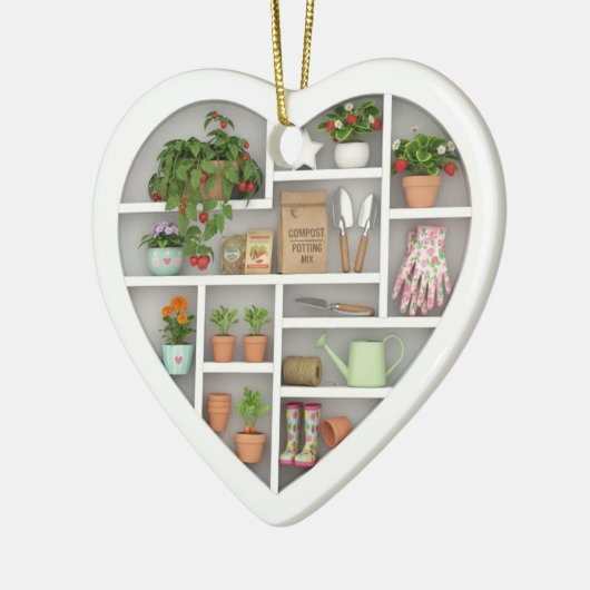 Tiny Shelves: Gardener edition (graphic print) Keramisch Ornament (Links)