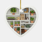 Tiny Shelves: Gardening edition (graphic print) Keramisch Ornament (Achterkant)