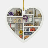 Tiny Shelves: I Love Paris France 2D print French Keramisch Ornament (Achterkant)