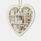 Tiny Shelves Just Married First Christmas Together Keramisch Ornament (Links)