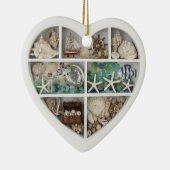 Tiny Shelves Nautical Ocean Sea Beach 2D print Keramisch Ornament (Rechts)