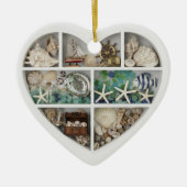 Tiny Shelves Nautical Ocean Sea Beach 2D print Keramisch Ornament (Voorkant)