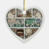 Tiny Shelves Nautical Ocean Sea Beach 2D print Keramisch Ornament (Achterkant)