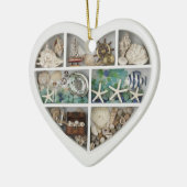 Tiny Shelves Nautical Ocean Sea Beach 2D print Keramisch Ornament (Links)