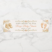 Tiny Shoes to Fill Bloemige Waterfles Label Etiket (Enkel label)
