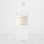 Tiny Shoes to Fill Bloemige Waterfles Label Etiket (Voorkant)