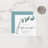 TINY SIZE Besloten op Voorjaars Eucalyptus Save Da Notitiekaartje (Voorkant / Achterkant in situ)