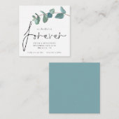 TINY SIZE Besloten op Voorjaars Eucalyptus Save Da Notitiekaartje (Voorkant / Achterkant)