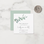 TINY SIZE | De groene Eucalyptus van het manuscrip Notitiekaartje (Voorkant / Achterkant in situ)