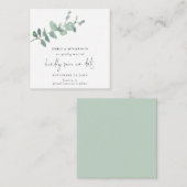 TINY SIZE | De groene Eucalyptus van het manuscrip Notitiekaartje (Voorkant / Achterkant)