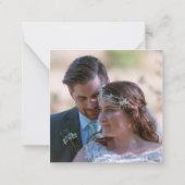 TINY SIZE | Eucalyptus Foto bruiloft Hartelijk dan Notitiekaartje (Achterkant)