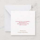 TINY SIZE| Gehuwd en prettig kerstfeest Notitiekaartje (Achterkant)