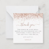 TINY SIZE Glitter Photo Vrijgezellenfeest Hartelij Notitiekaartje (Voorkant)