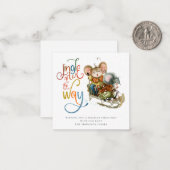 TINY SIZE Schattigee muizen Jingle helemaal vakant Notitiekaartje (Voorkant / Achterkant in situ)