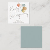 TINY SIZE Trendy Foliage Happy Thanksgiving Kaart Notitiekaartje (Voorkant / Achterkant)
