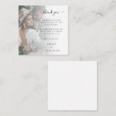 TINY SIZE Voeg je eigen fotohuwelijk toe Dank je Notitiekaartje (Voorkant / Achterkant)