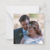 TINY SIZEEucalyptus Script Photo Weddenschap Bedan Notitiekaartje (Achterkant)