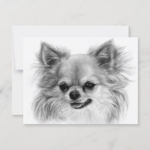 Tiny Smile - Met de hand geschilderde Chihuahua-ku Briefkaart