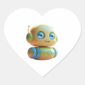 Tiny Smiling Robot Sticker (Voorkant)