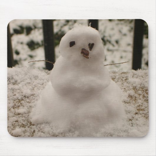 Tiny Snowman Mousepad Muismat (Voorkant)