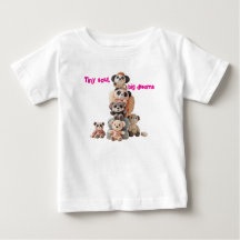 "Tiny Soul, Big Dreams" Teddybeer T-Shirt voor Peu