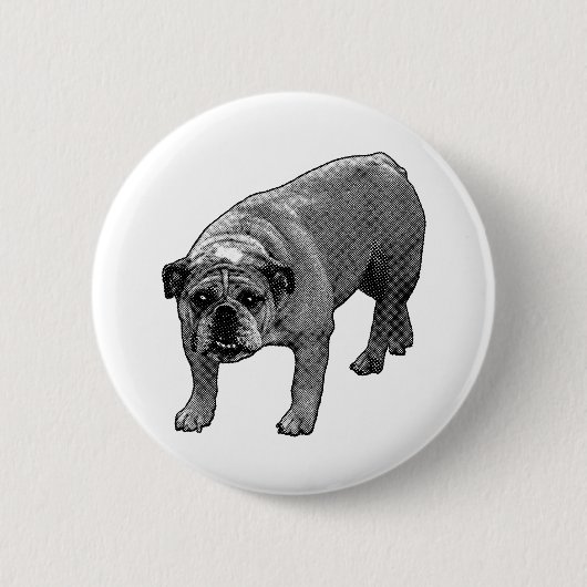 Tiny Spark Bulldog Pin Ronde Button 5,7 Cm (Voorkant)