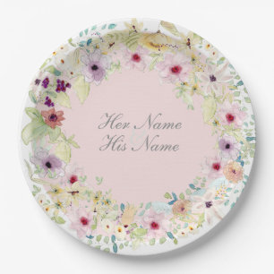 Tiny Spring Flower Wedding Papieren Bordje
