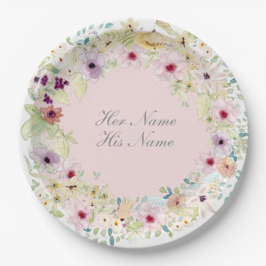 Tiny Spring Flower Wedding Papieren Bordje (Voorkant)