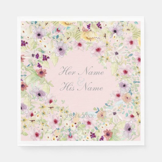 Tiny Spring Flower Wedding Servet (Voorkant)