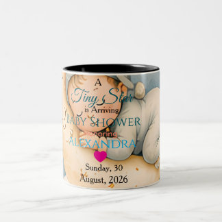 Tiny Star Is Arriving Baby Shower Collectie Tweekleurige Koffiemok