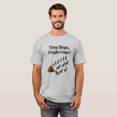 Tiny steps Crypto leaps T-Shirt (Voorkant volledig)