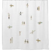 Tiny Surfers Shower Curtain Douchegordijn (Voorkant)