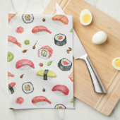 Tiny Sushi Illustration for Nigiri and Maki Fans Theedoek (Quarter Fold)