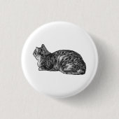 Tiny Tabby, Big Poise Ronde Button 3,2 Cm (Voorkant)