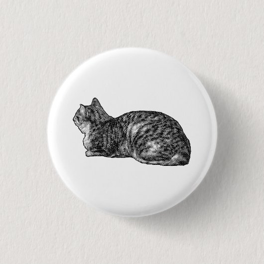 Tiny Tabby, Big Poise Ronde Button 3,2 Cm (Voorkant)