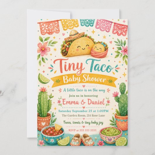 Tiny Taco Baby Shower Kaart (Voorkant)