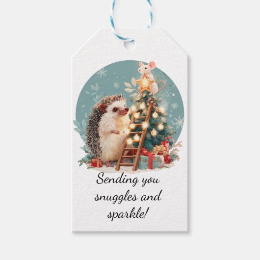 Tiny Tails & Twinkle Lights Cadeaulabel (Voorkant)