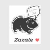 Tiny Talker: gepersonaliseerde hamster/gerbil-lapt Sticker (Vel)